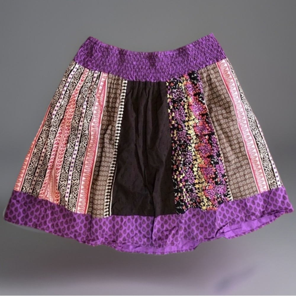 Colorful, BoHo Bohemian hippie, chic, Casual Flirty Skirt